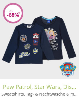 Paw Patrol, Star Wars, Disney & mehr