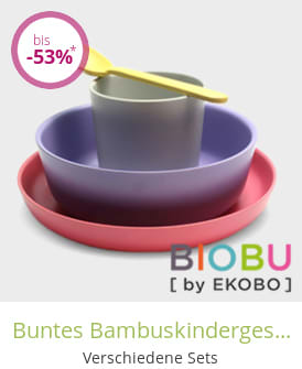 Buntes Bambuskindergeschirr