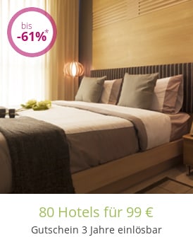 80 Hotels für 99 €