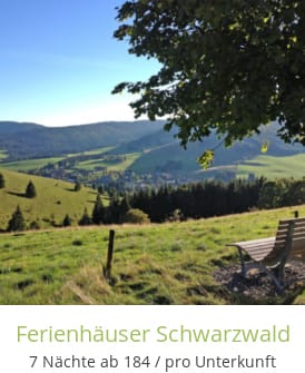 Ferienhäuser & Ferienwohnungen im Schwarzwald