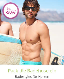 Pack die Badehose ein