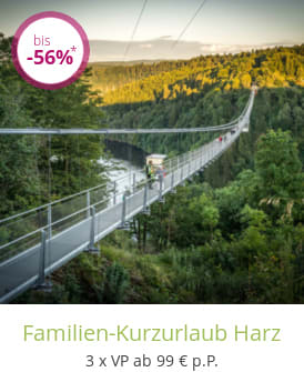 Titan Hängebrücke inkl. Pension zum Harzer Jodlermeister